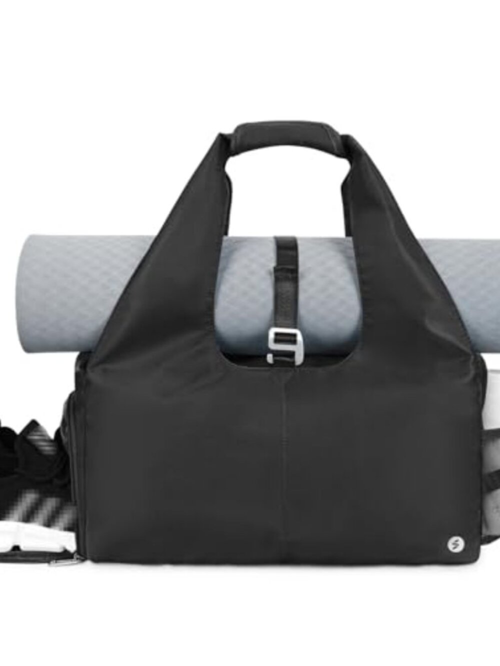 Yoga Gym Tote Bag with Wet Dry Pockets, Shoe Compartment, Nylon